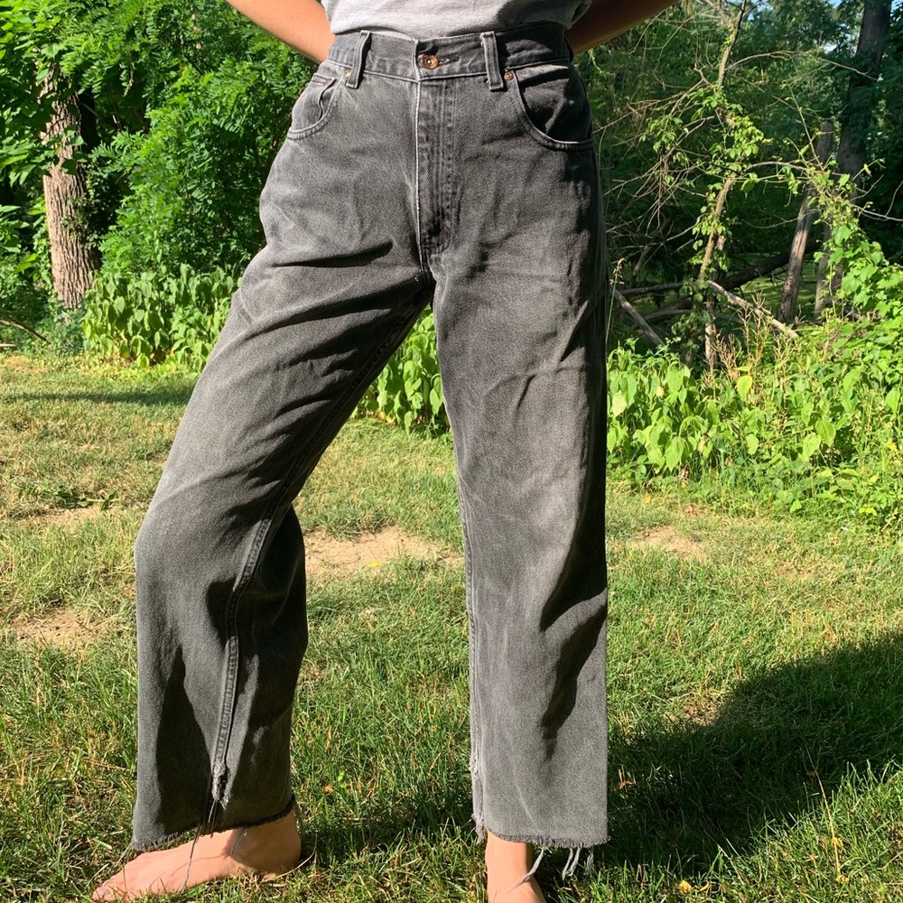Vintage wide legged Arizona raw denim jeans pants